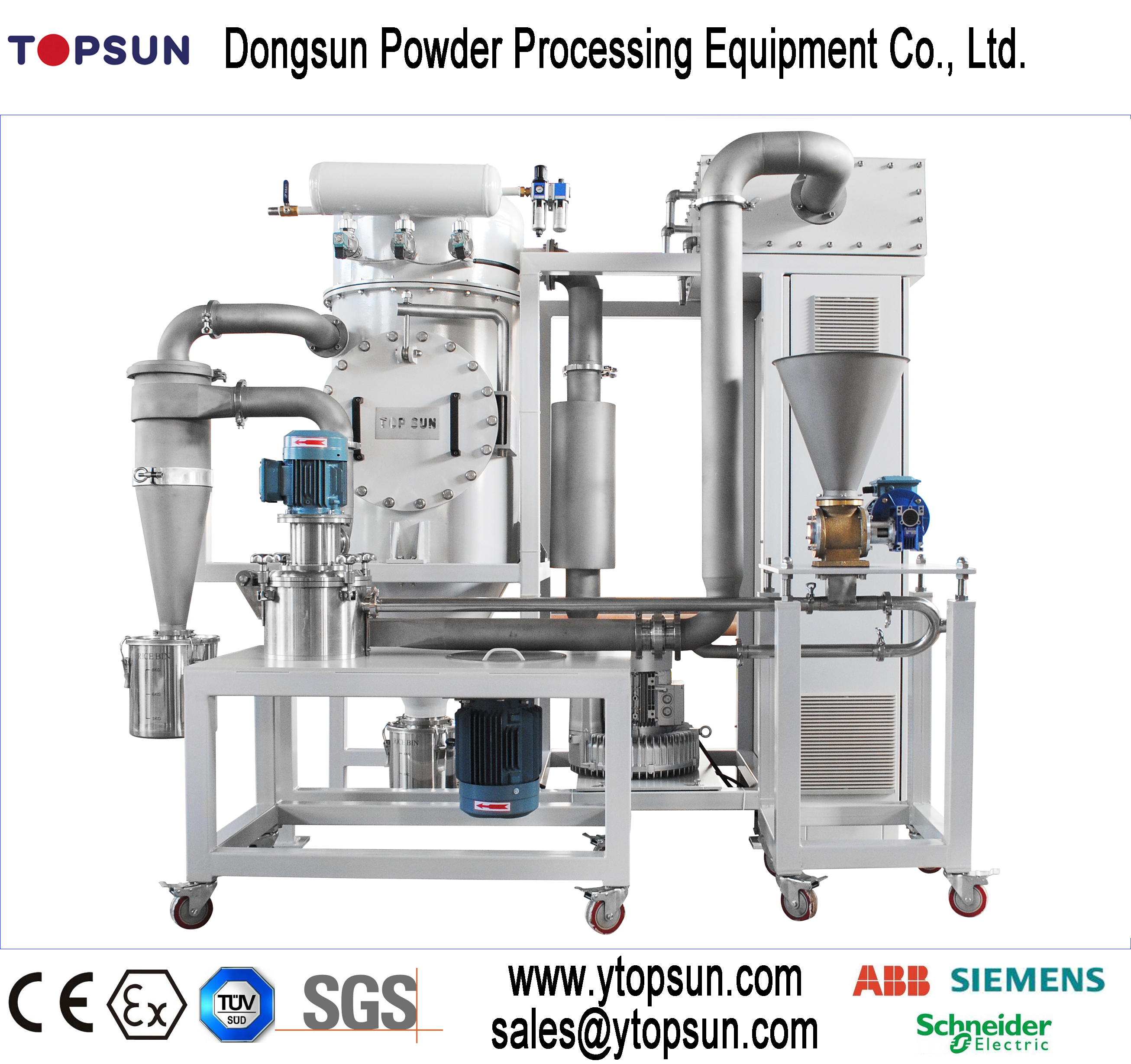 Dust Collecting 1000Kg Electrostatic Powder ACM MILL
